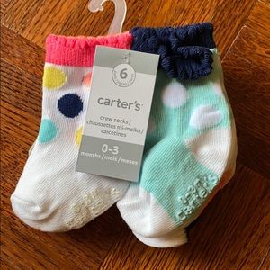 Carter’s 0-3M infant socks set- 6 pair